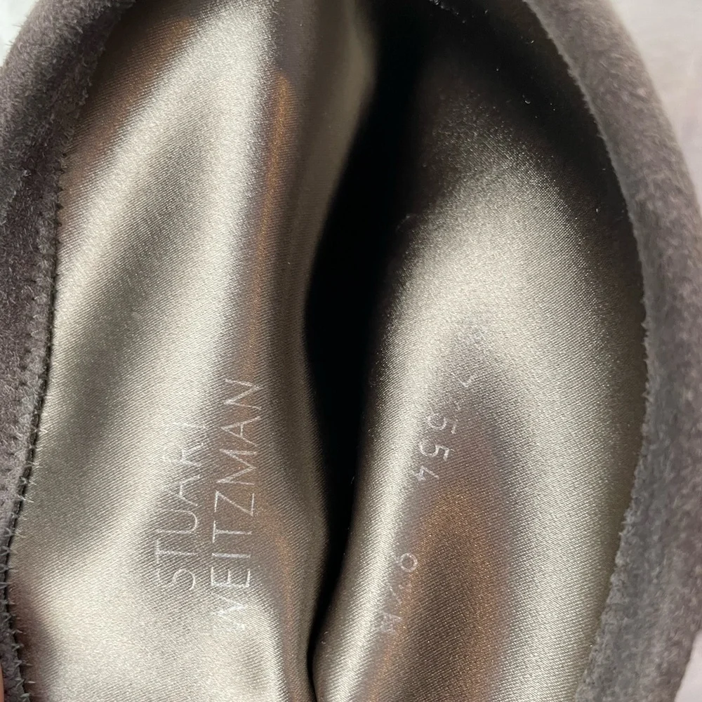 Stuart Weitzman Highland Suede Over The Knee Heeled Boot‎ in Grey Size 9.5